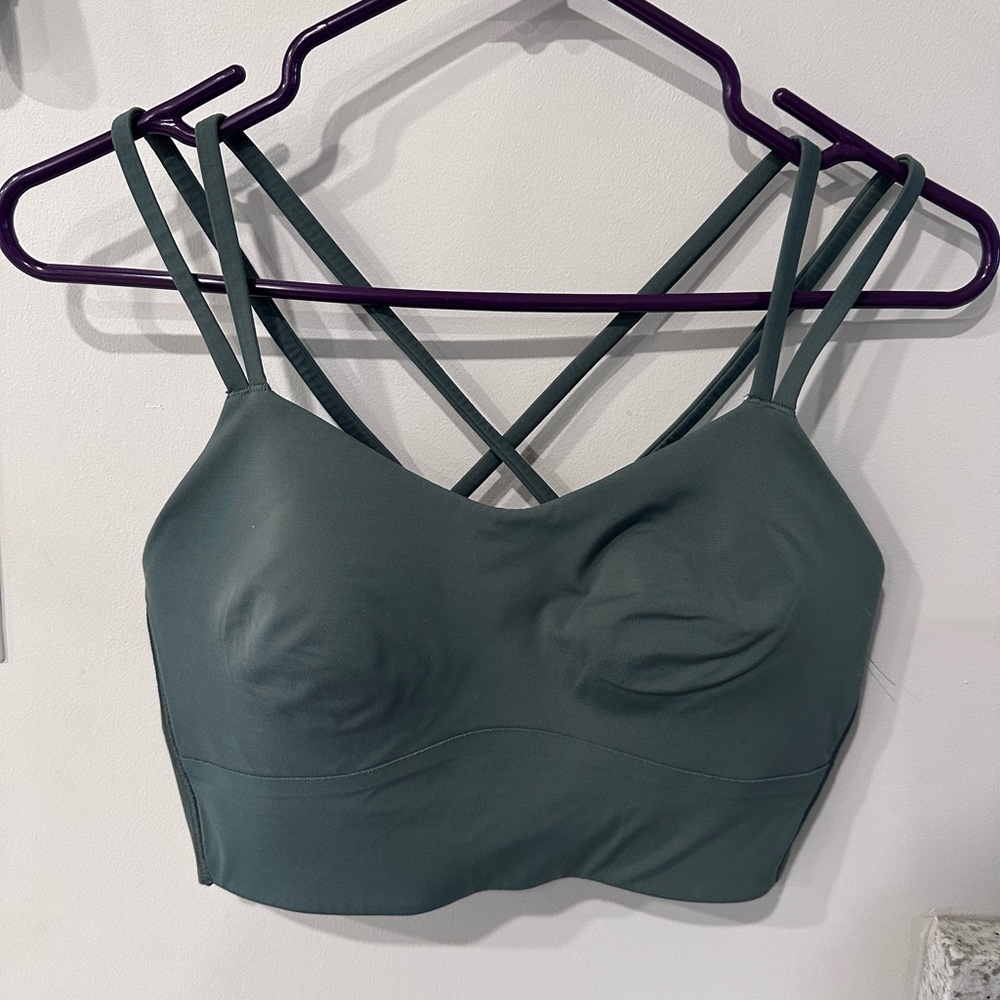 lululemon athletica Dark Teal Strappy Longline Sports Bra